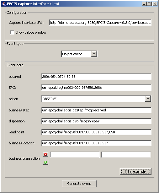 Fosstrak EPCIS Capture Client